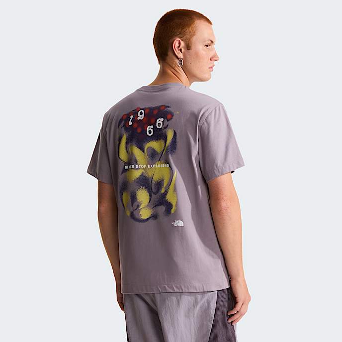 Mens 1966 Motion Relaxed Graphic TShirt TNF Transcendent Grey HERO