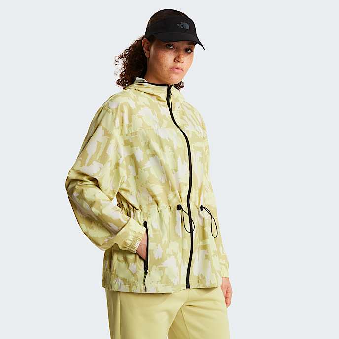 Mountain Athletics Printed Hooded Wind Jacket W TNF Lemon Mist Painted Mountains Print HERO