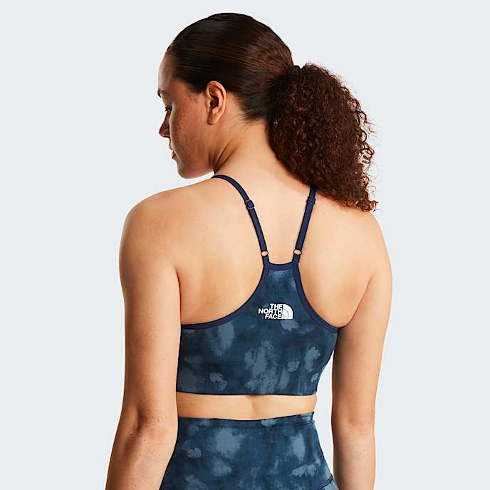 Flex Printed Bra W TNF Summit Navy Diffused Nature Print HERO