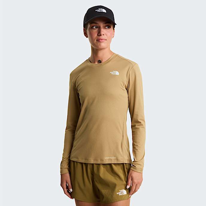 Tshirt a maniche lunghe Shadow da donna TNF Kelp Tan HERO