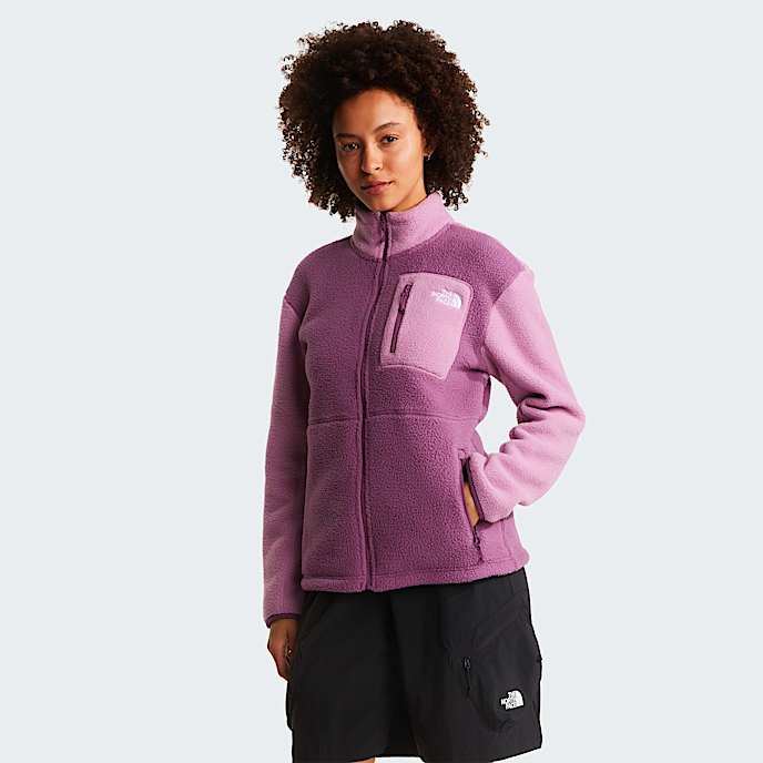 Womens Yumiori FullZip Fleece Jacket TNF Chroma PurpleHushed LavenderChroma Purple HERO