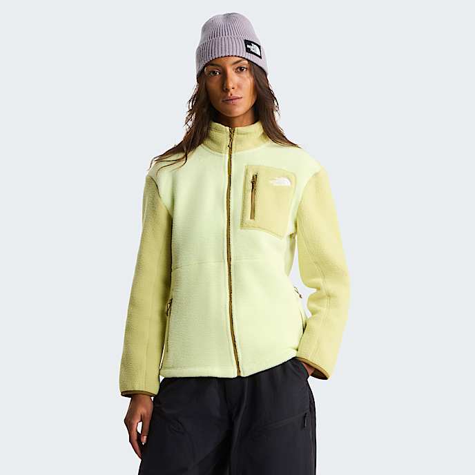 Yumiori Fleecejacke mit durchgehendem RV fr Damen TNF Lemon MistPearCedar HERO