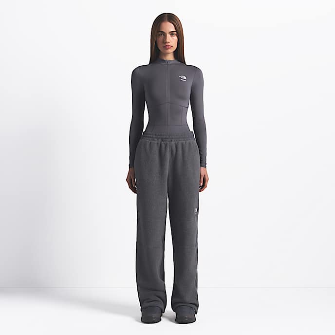 Unisex The North Face X SKIMS 1995 Denali Fleece Straight Leg Trousers TNF SK Gunmetal HERO