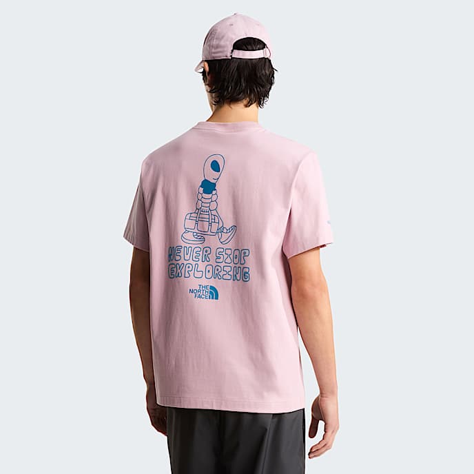 Alien relaxt geschnittenes TShirt mit Grafik fr Herren TNF Metal Pink HERO