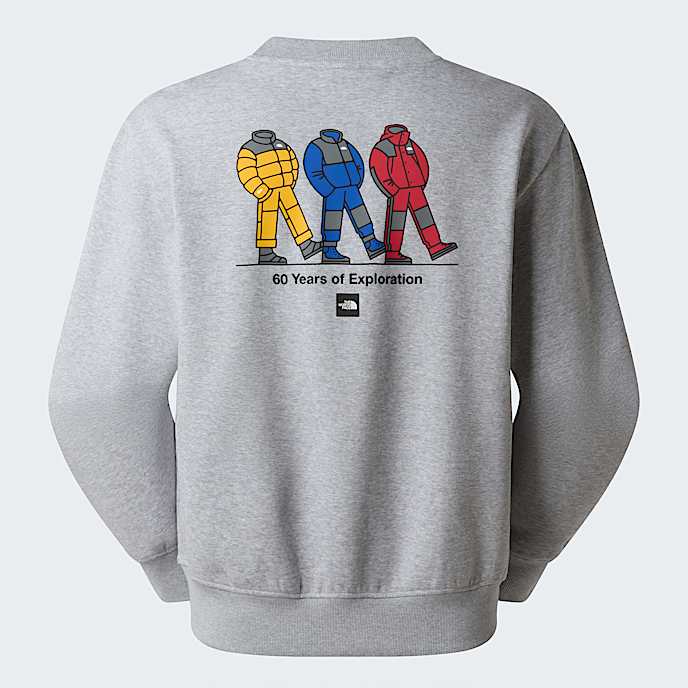 TNF Celebration Avslappnad Grafisk Sweatshirt Unisex TNF TNF Light Grey Heather HERO