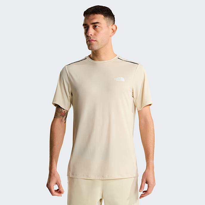 Mens Mountain Athletics Tape TShirt TNF Desert Stone HERO