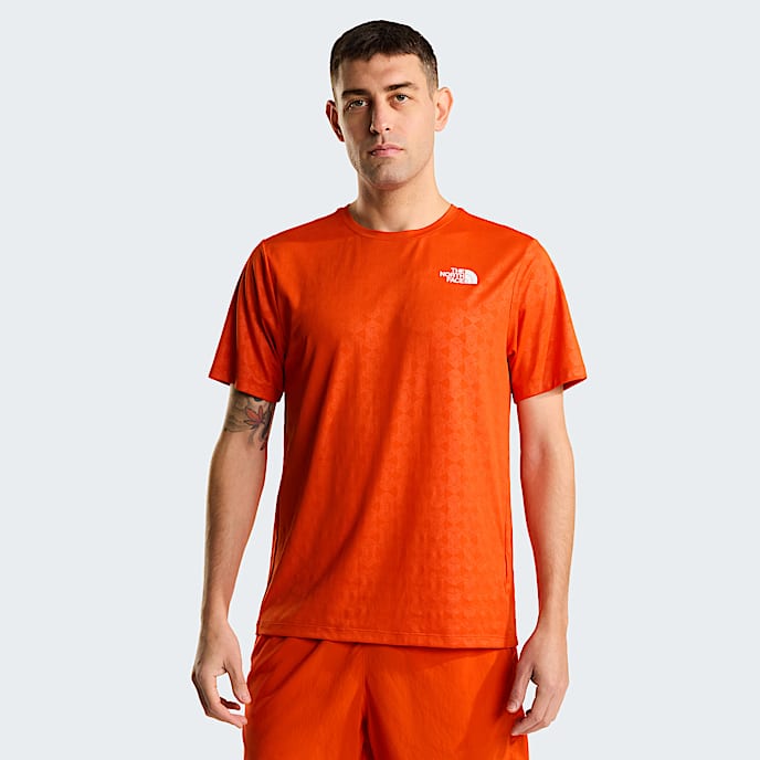 Mski Tshirt o regularnym kroju z wytaczanym wzorem 247 Pentadome TNF Lava Red HERO