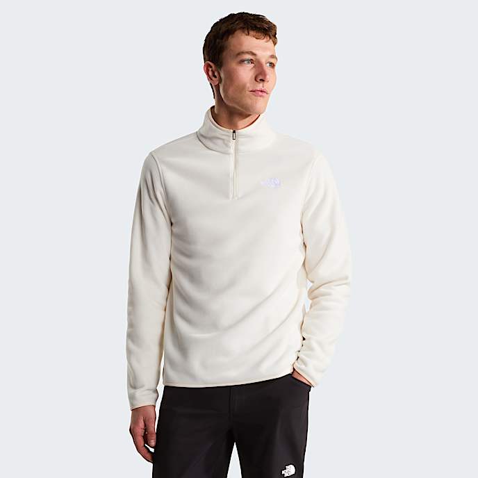 Glacierfleece met kwartrits voor heren TNF White Dune HERO