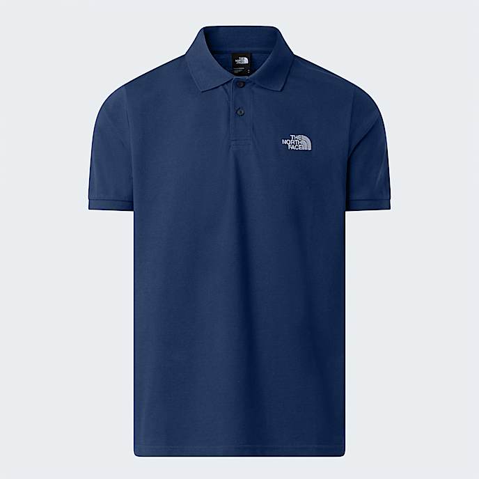 Mens Piquet Polo TShirt TNF Estate Blue HERO