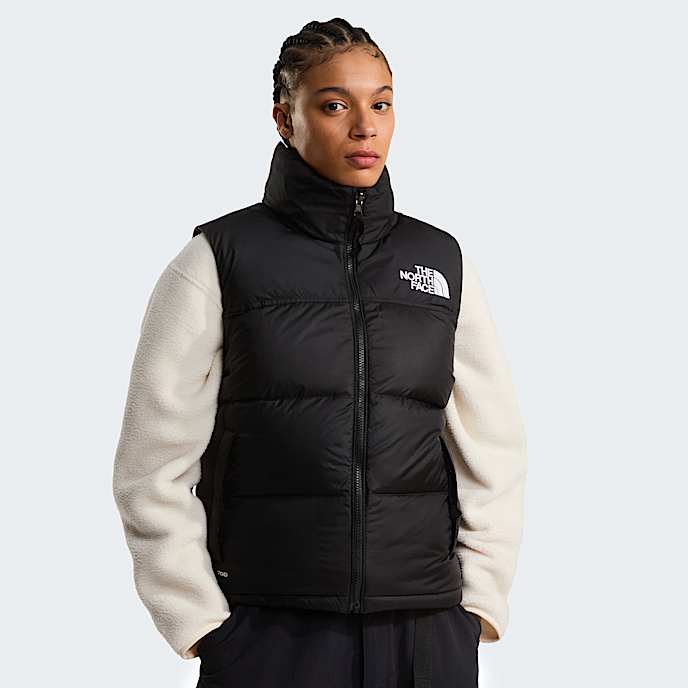 1996 Retro Nuptse Down Gilet W TNF TNF BlackRecycled Down HERO