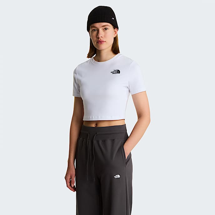 Tshirt corta in vita da donna TNF TNF White HERO
