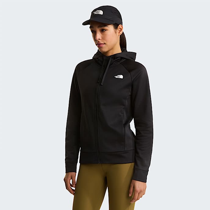 Reaxion 20jas met capuchon en volledige rits voor dames TNF TNF Black Heather HERO