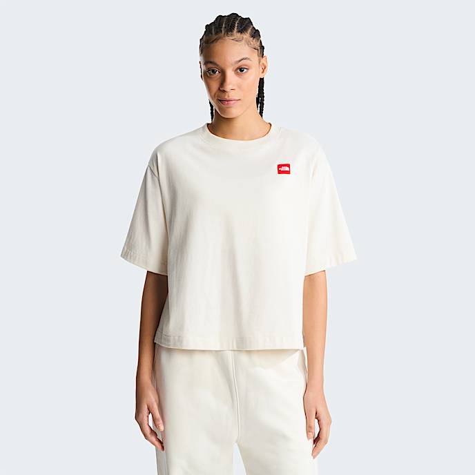 Red Box Boxy TShirt W TNF White Dune HERO