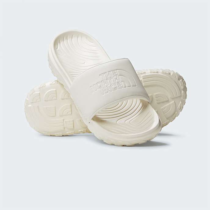 Never Stop Cush Slides W TNF White DuneWhite Dune HERO
