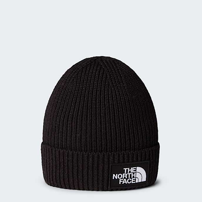 TNF Logo Box Cuffed Beanie Barn TNF TNF Black HERO