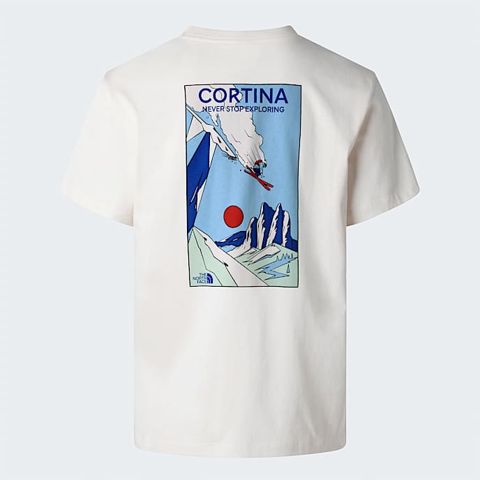 Camiseta recta con estampado Mountain Celebration unisex TNF White Dune HERO