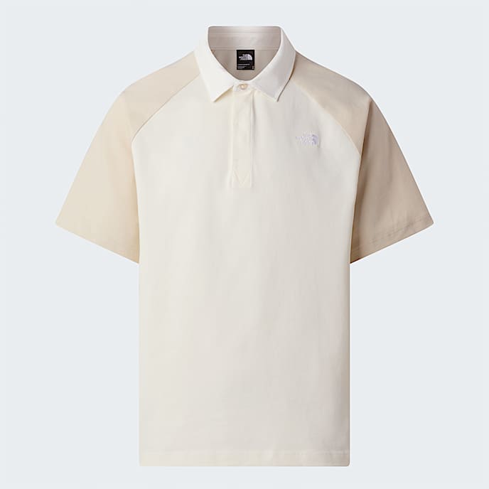 Unisex Rugby Polo Shirt TNF White DuneDesert Stone HERO