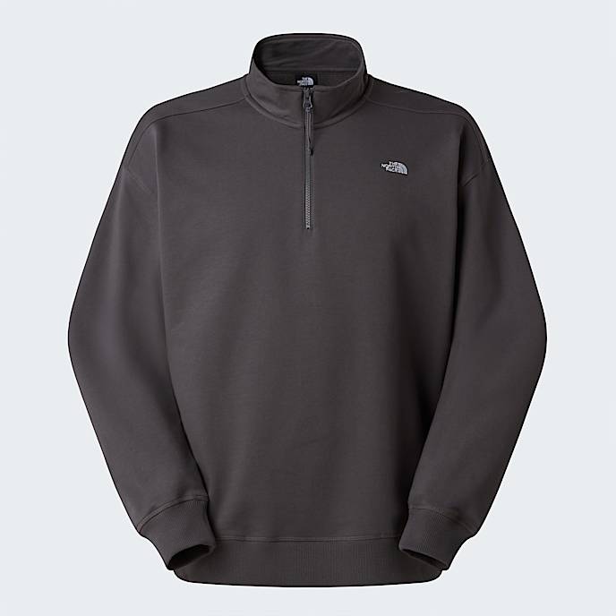 Sweat col zipp lger dcontract Essential unisexe TNF Anthracite Grey HERO