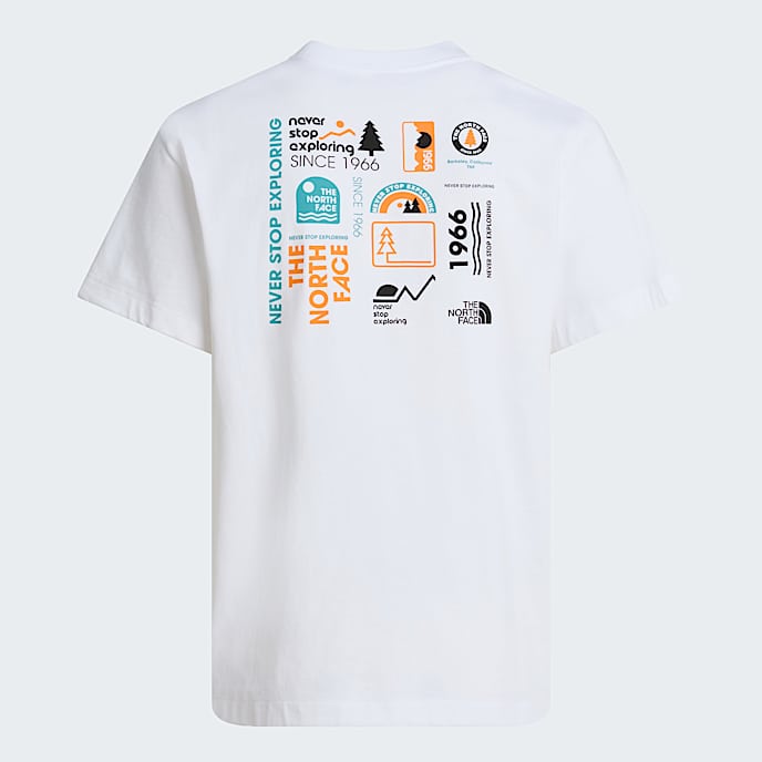 Tshirt dcontract unisexe  logo vintage TNF TNF WhiteDigital Orange HERO