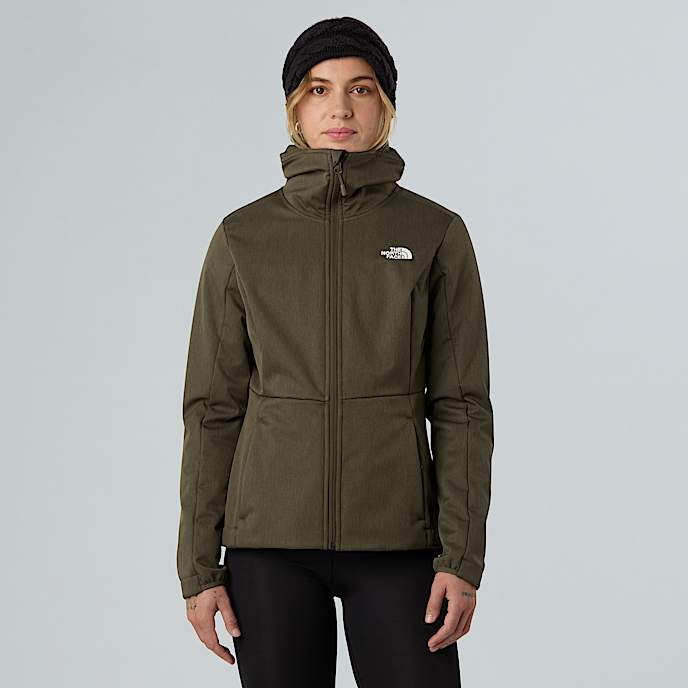 Veste Quest Highloft en softshell pour femme TNF New Taupe Green Dark Heather HERO