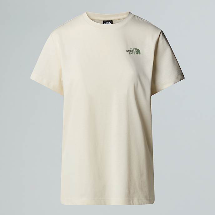 NSE Box relaxt geschnittenes TShirt fr Damen TNF White DuneSlate Moss HERO