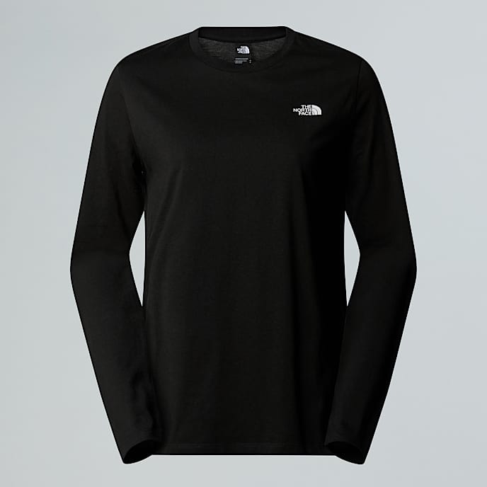 Womens LongSleeve Simple Dome TShirt TNF TNF Black HERO