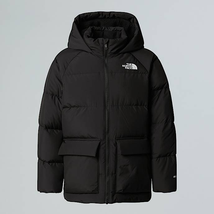 North fleecegeftterter kurzer Daunenparka fr Jugendliche TNF TNF Black HERO