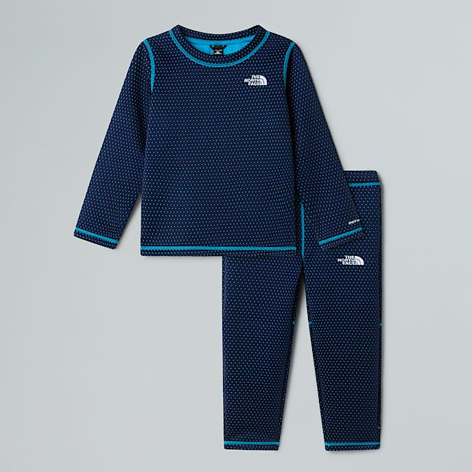 Set strato base termico DotKnit da bambini TNF Summit NavyMeridian Blue HERO
