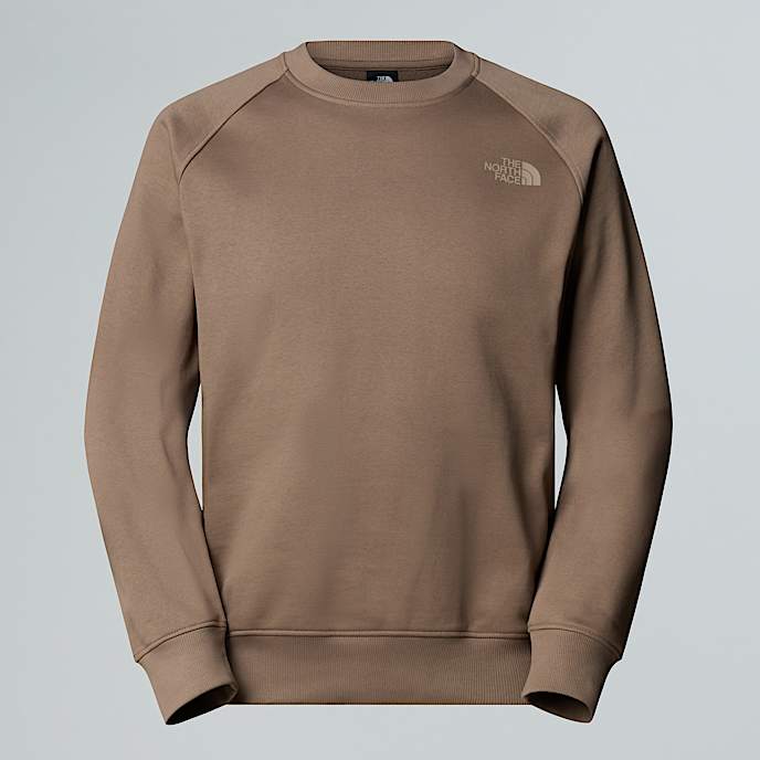 Mens NSE Raglan Box Sweatshirt TNF Mocha BrownMushroom Grey HERO