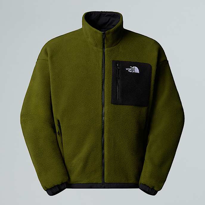 Mens Yumiori Reversible Fleece Jacket TNF TNF BlackWoodland Green HERO