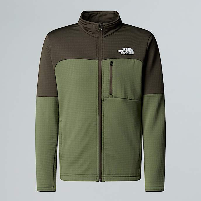  Chaqueta de capa intermedia de senderismo con cremallera integral para jvenes TNF Bark MistNew Taupe Green HERO