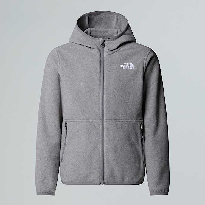 Teens Glacier FullZip Fleece TNF TNF Mid Grey Heather HERO
