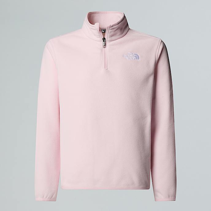 Glacier 14 Zip Fleece Teen TNF Pale Blossom HERO