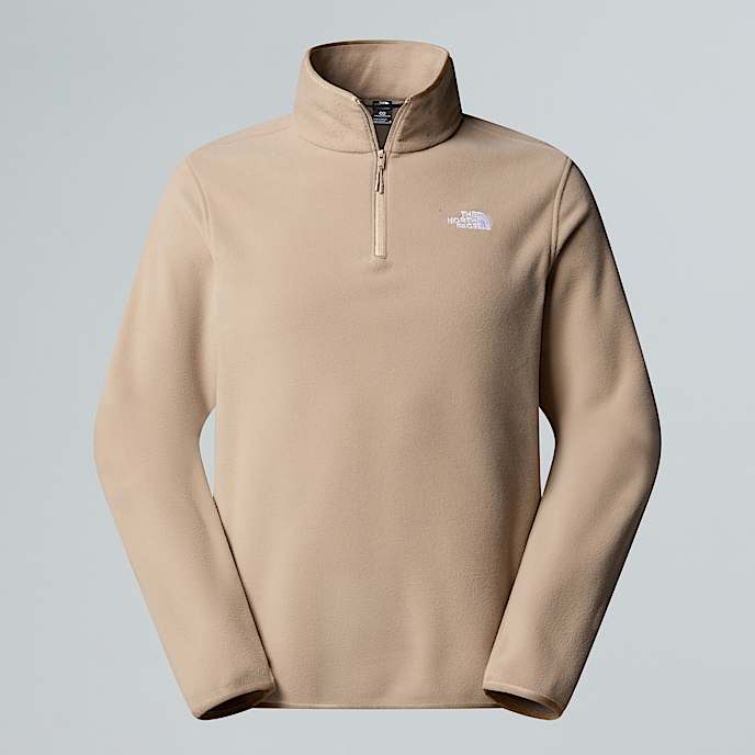 Glacierfleece met kwartrits voor heren TNF Mushroom Grey HERO