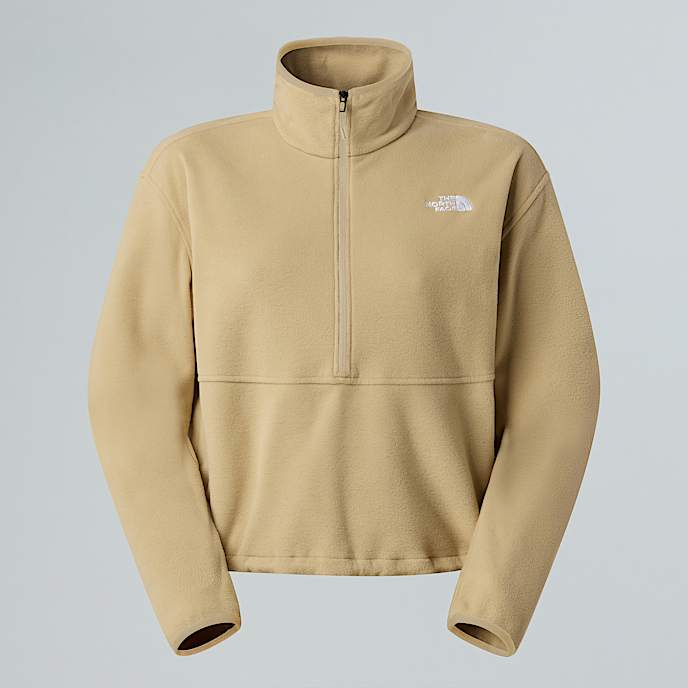 Glacier kurzer Fleece mit 12langem RV fr Damen TNF Khaki Stone HERO