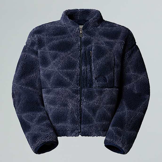 Womens Extreme Pile Printed FullZip Fleece TNF Summit Navy Sun Halos Print HERO