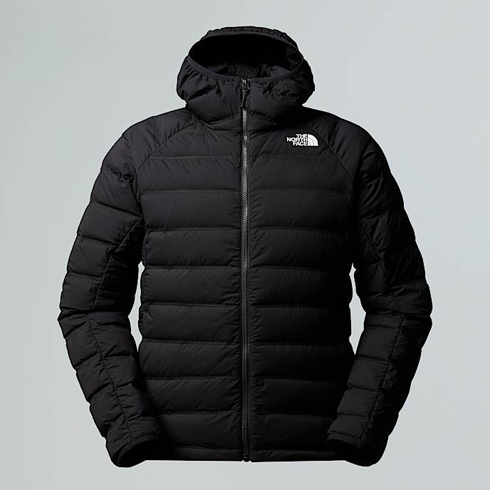 Mens Abseil Stretch Down Hooded Jacket TNF TNF Black HERO