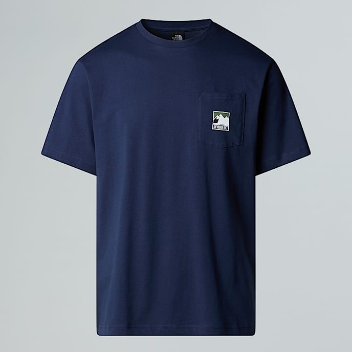 Mens Mountain Logo Relaxed Pocket TShirt TNF Summit Navy HERO