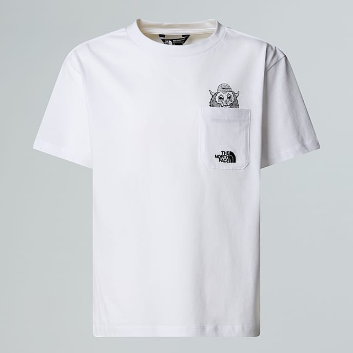 Tshirt Sports Oversized Pocket con grafica da ragazzo TNF TNF White HERO