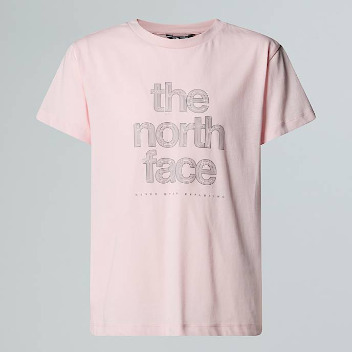 Reflective LogoTshirt met relaxed fit voor meisjes TNF Pale Blossom HERO