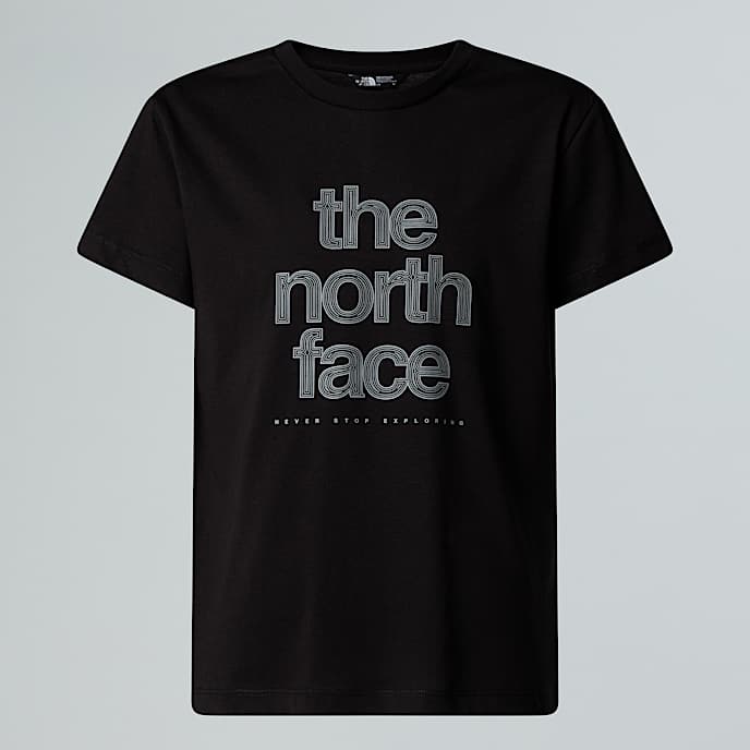Dziewczcy luny Tshirt z odblaskowym logo TNF TNF Black HERO