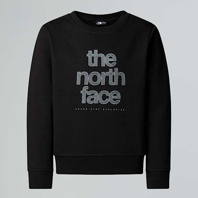 Reflektierendes relaxt geschnittenes Logo Sweatshirt fr Mdchen TNF TNF Black HERO