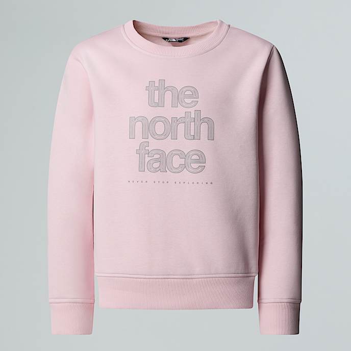 Girls Reflective Logo Relaxed Sweatshirt TNF Pale Blossom HERO