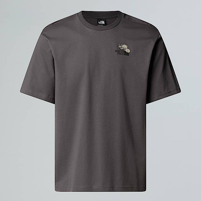 Dome Flower relaxt geschnittenes TShirt mit Grafik in Unisex TNF Anthracite Grey HERO