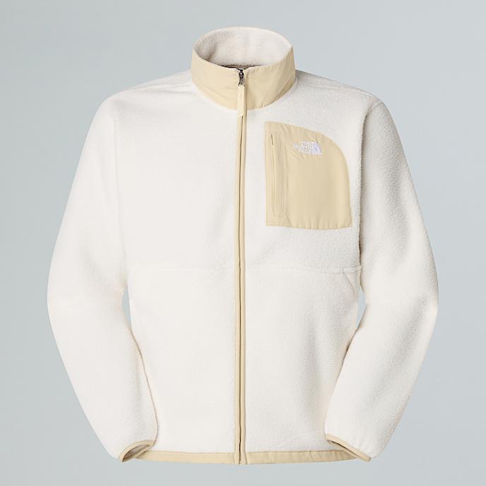 Mens Yumiori OffPeak FullZip Fleece Jacket TNF White DuneGravel HERO