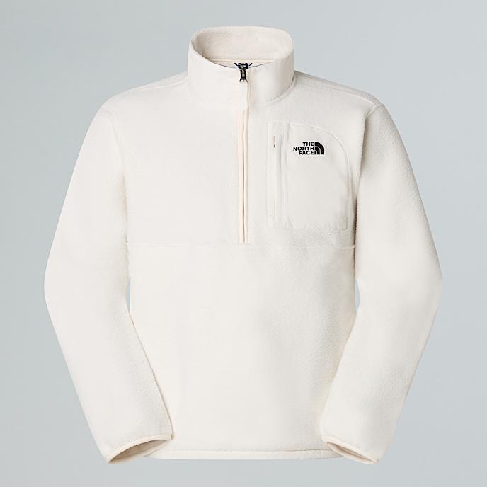 Mens Yumiori OffPeak 12 Zip Fleece Jacket TNF White Dune HERO