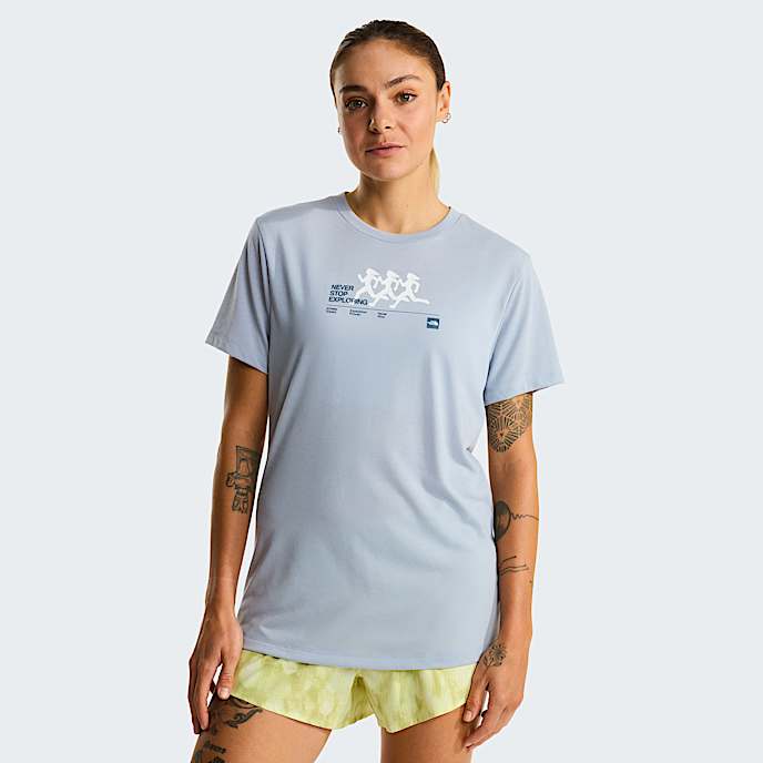 Womens Bitmap Silhouette Graphic TShirt TNF Frost Grey HERO