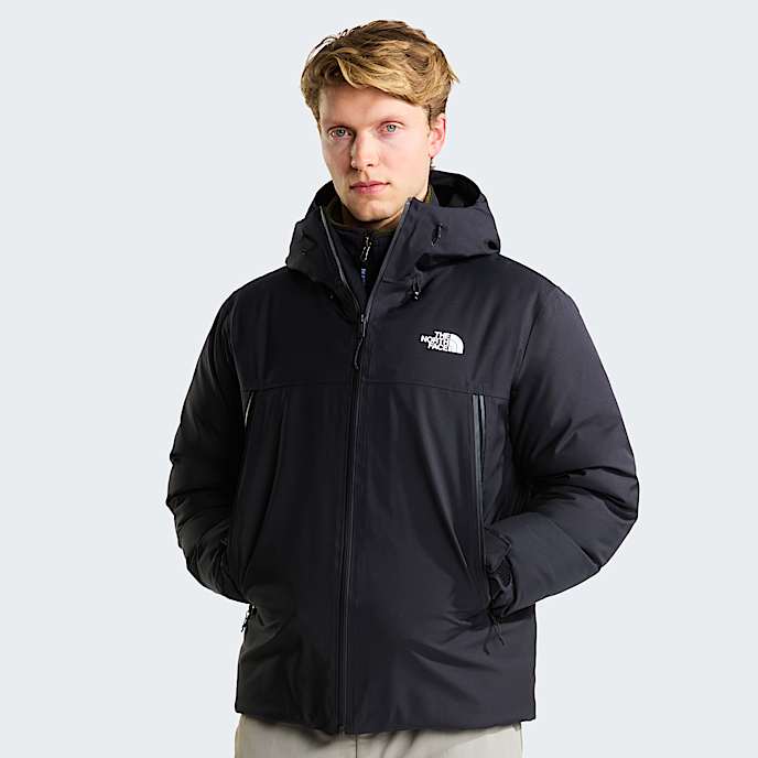 Chaqueta de plumn con capucha Mountain Range para hombre TNF TNF BlackTNF Black HERO