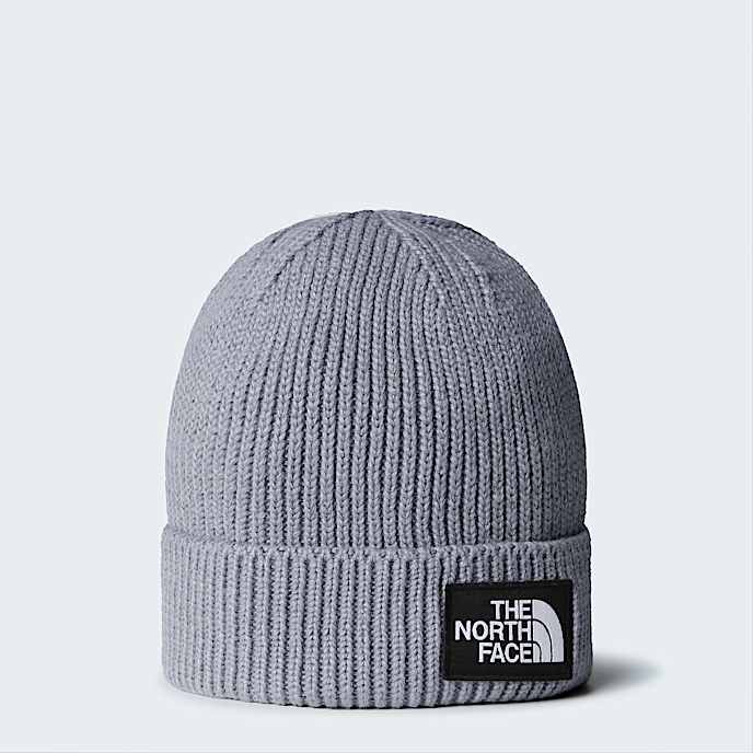 Czapka beanie z mankietem i logo TNF TNF TNF Medium Grey Heather HERO