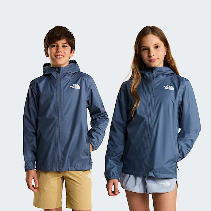 Teens Zipline Rain Jacket TNF Granite Grey HERO